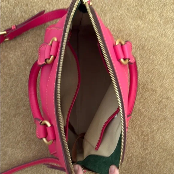 Dooney & Bourke Florentine Pink Crossbody Bag with Adjustable Strap - Picture 5 of 7